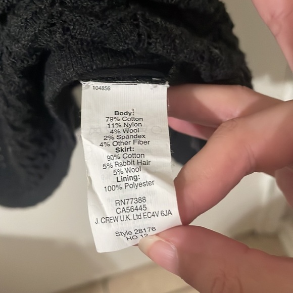 Wallace /J Crew Women’s Sweater Dress Gray Rabbit Hair Wool Blend Size XS - Picture 6 of 6